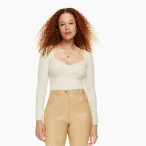 Aritzia Greer Sweater in Heather Birch size M NWOT